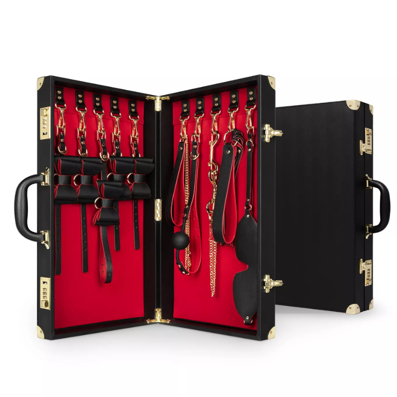 Maletín Bondage Negro/Rojo 11 Piezas Bedroom Fantasies