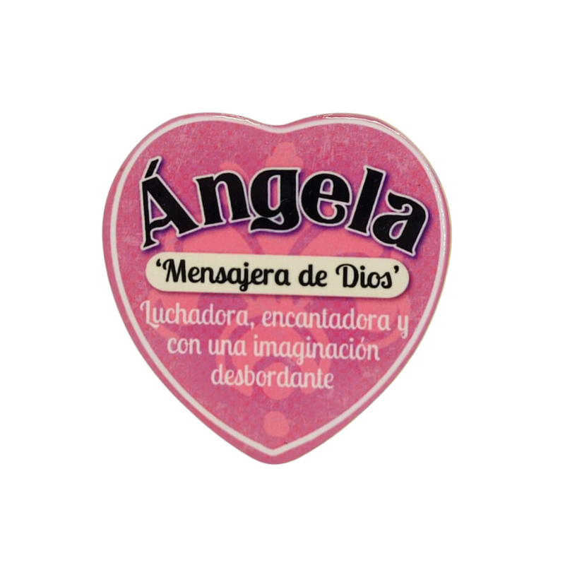 Imán Nombre Ángela Cerámica