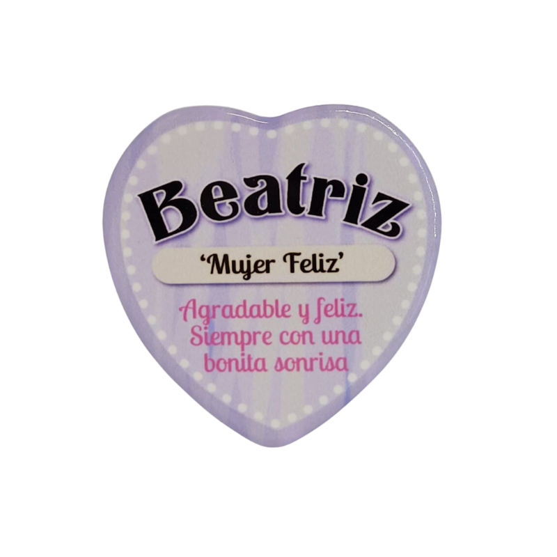Imán Nombre Beatriz Cerámica