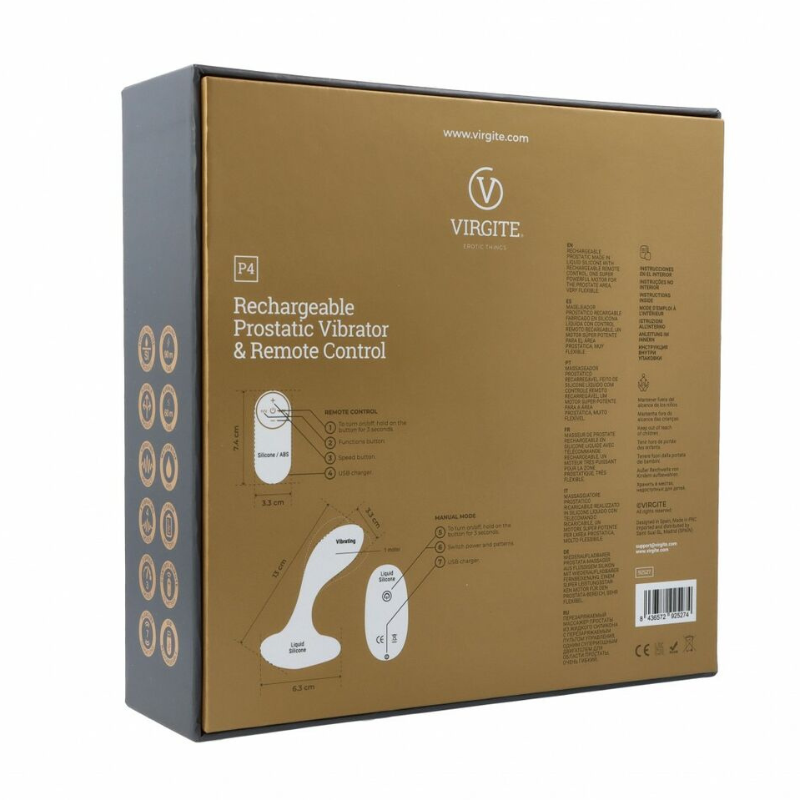 Estimulador Prostático Recargable Virgite P4