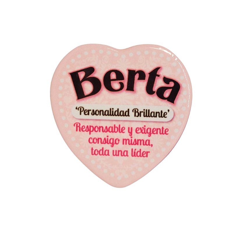 Imán Nombre Berta Cerámica