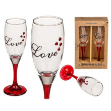Set Copas Champagne Love Corazones