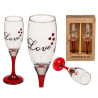 Set Copas Champagne Love Corazones
