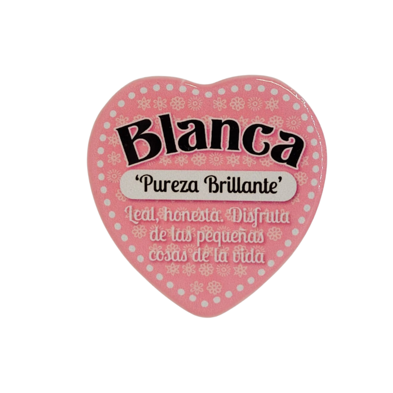 Imán Nombre Blanca Cerámica