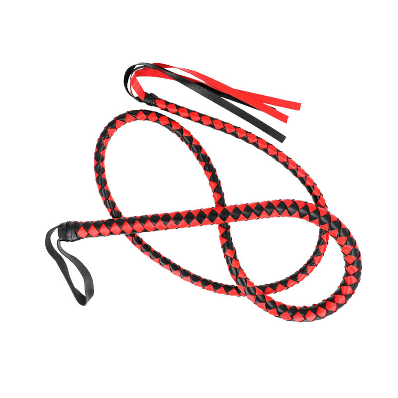 Látigo Extra Largo Kink Rojo/Negro