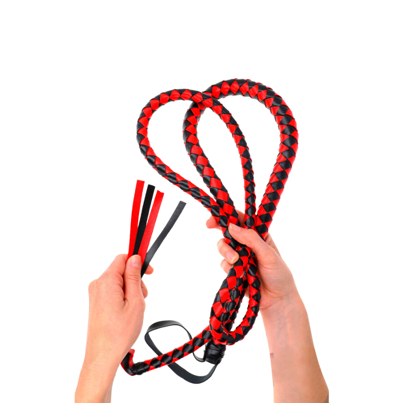 Látigo Extra Largo Kink Rojo/Negro