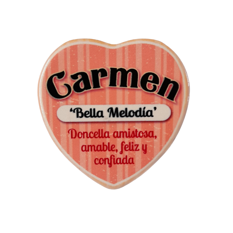 Imán Nombre Carmen Cerámica