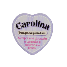 Imán Nombre Carolina Cerámica