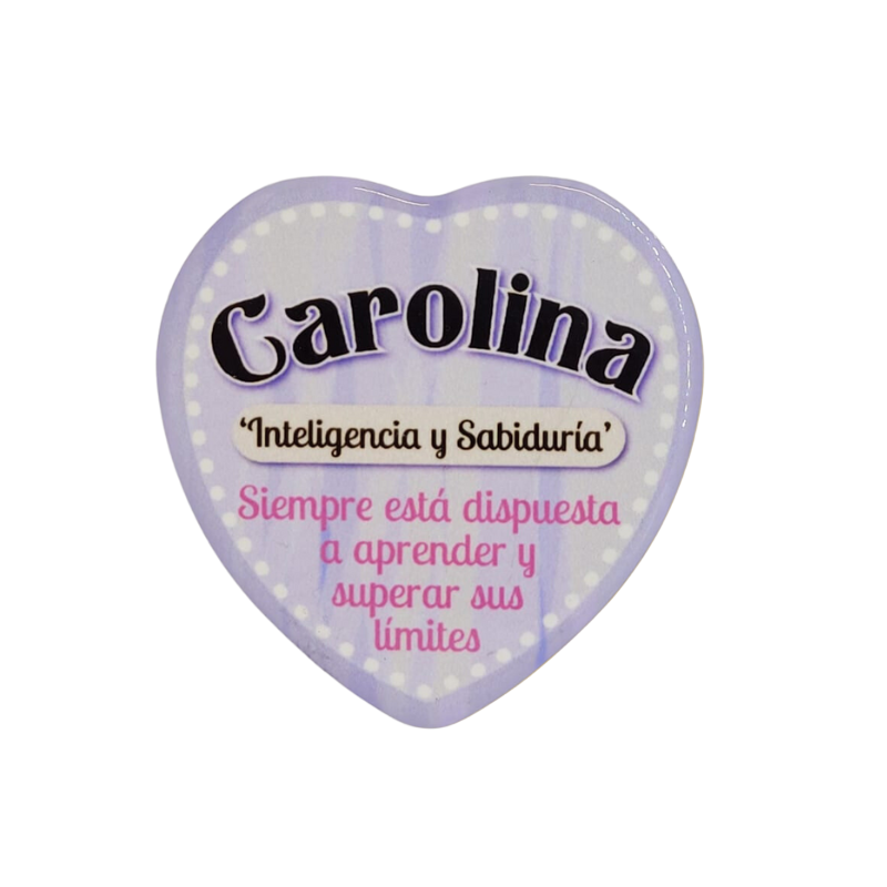 Imán Nombre Carolina Cerámica