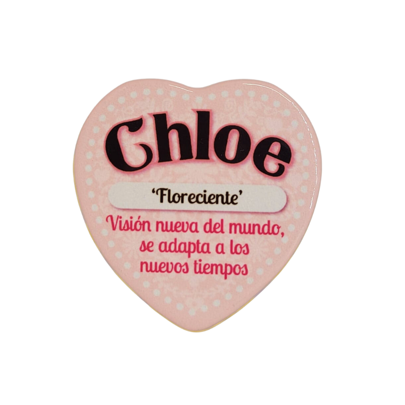 Imán Nombre Chloe Cerámica