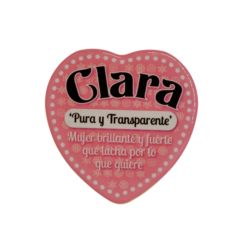 Imán Nombre Clara Cerámica