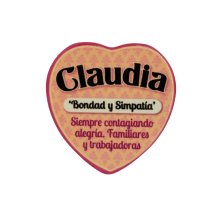 Imán Nombre Claudia Cerámica