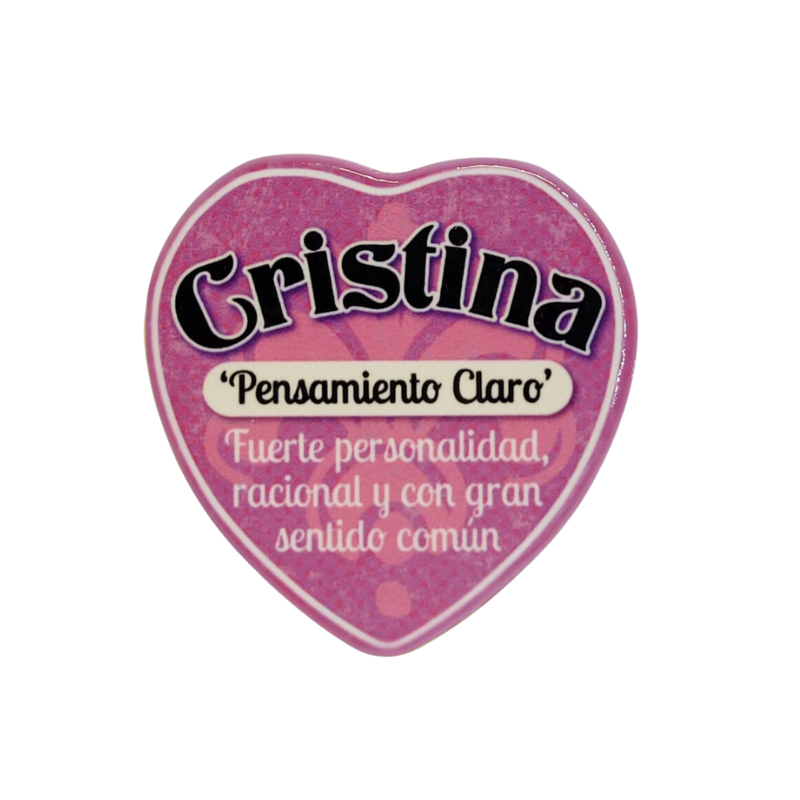 Imán Nombre Cristina Cerámica