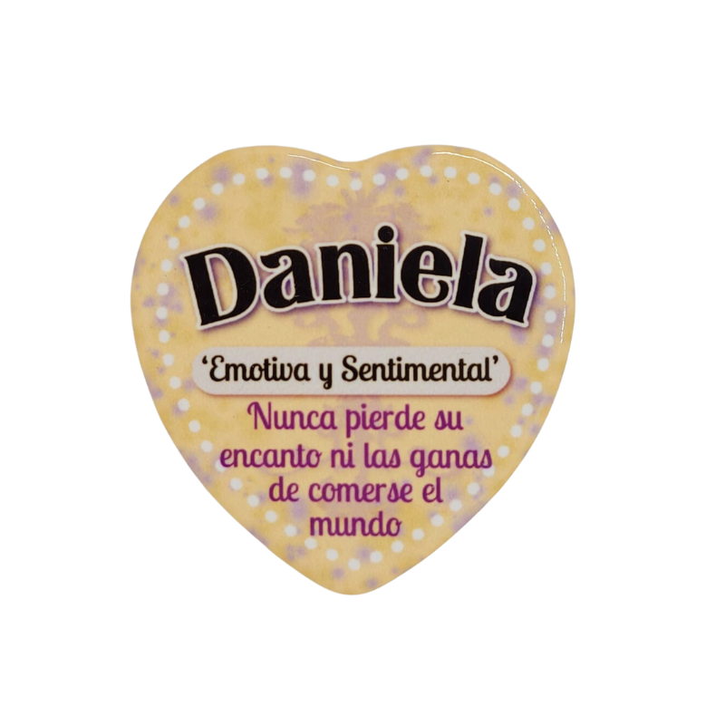 Imán Nombre Daniela Cerámica