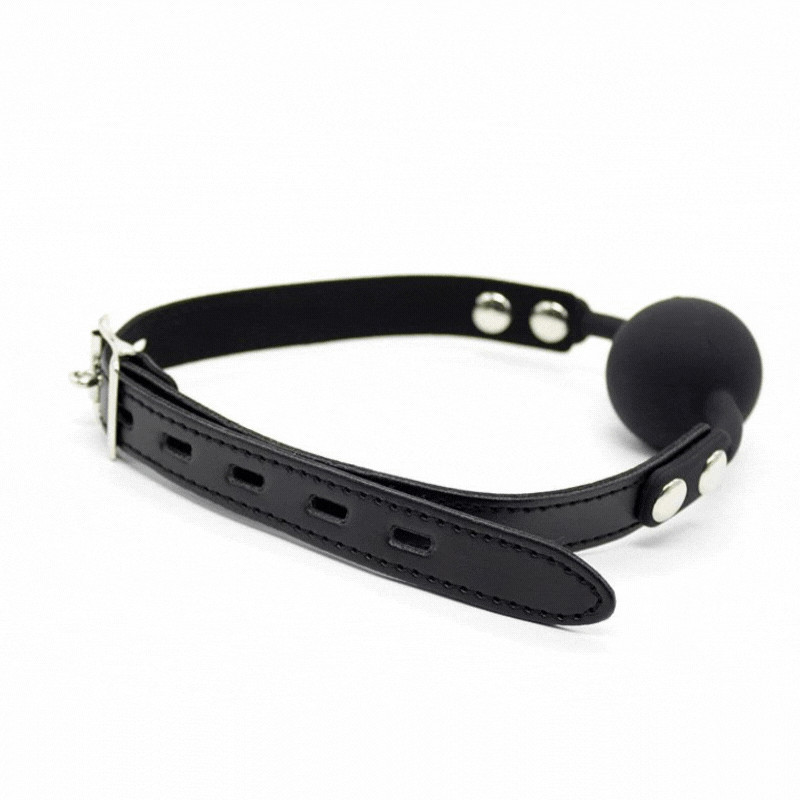 Mordaza Maciza Silicona Con Candado