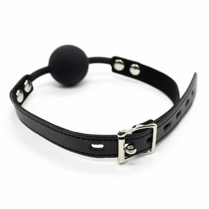 Mordaza Maciza Silicona Con Candado