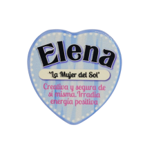 Imán Nombre Elena Cerámica