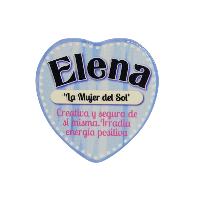 Imán Nombre Elena Cerámica