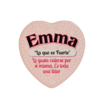 Imán Nombre Emma Cerámica
