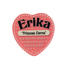 Imán Nombre Erika Cerámica