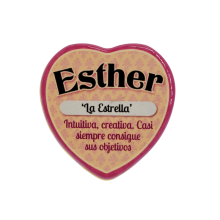 Imán Nombre Esther Cerámica