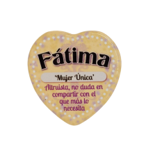 Imán Nombre Fátima Cerámica
