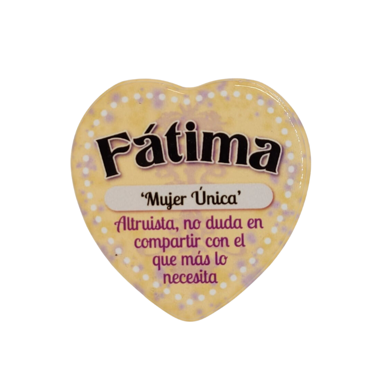 Imán Nombre Fátima Cerámica