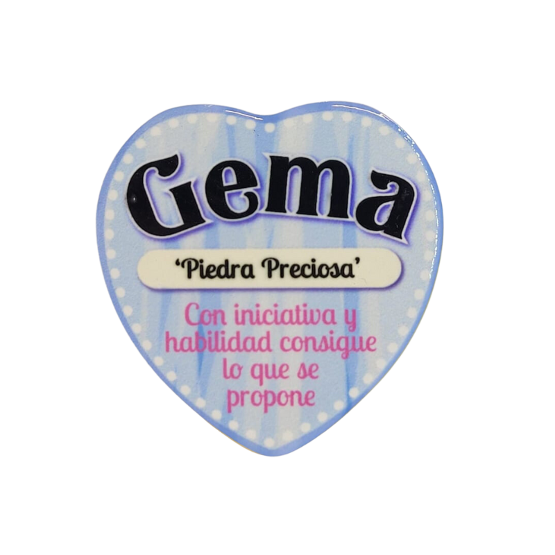 Imán Nombre Gema Cerámica