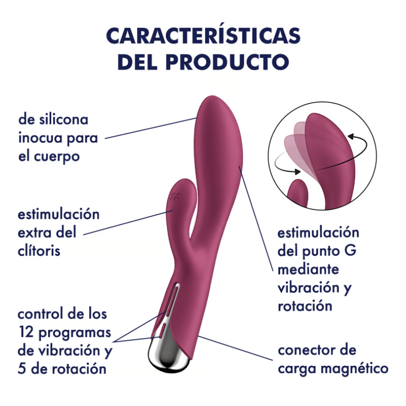 Rotador Vibrador Satisfyer Spinning Rabbit