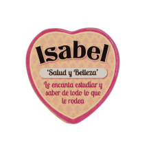 Imán Nombre Isabel Cerámica