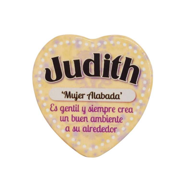 Imán Nombre Judith Cerámica