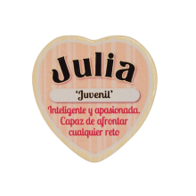 Imán Nombre Julia Cerámica