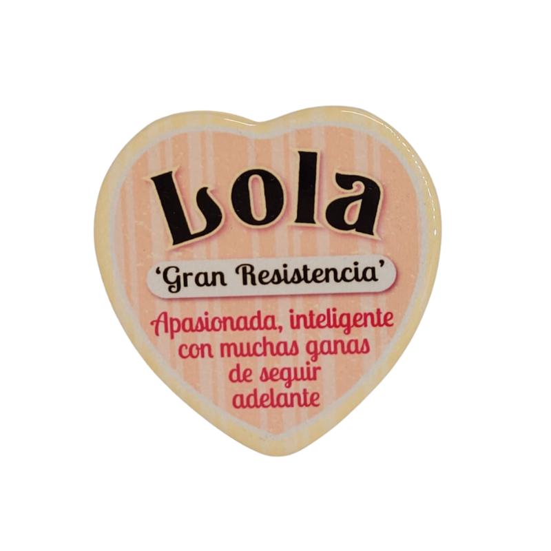Imán Nombre Lola Cerámica