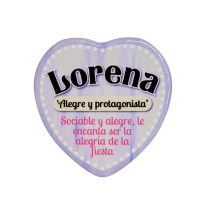 Imán Nombre Lorena Cerámica