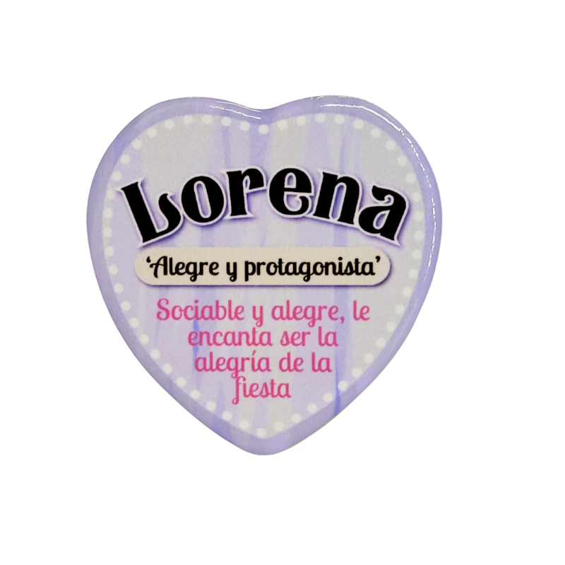 Imán Nombre Lorena Cerámica