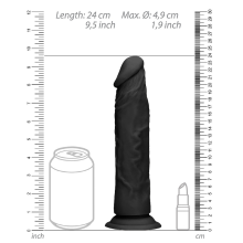 Dildo Realrock Flexible Negro 9"