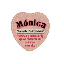 Imán Nombre Mónica Cerámica