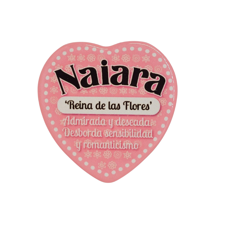 Imán Nombre Naiara Cerámica
