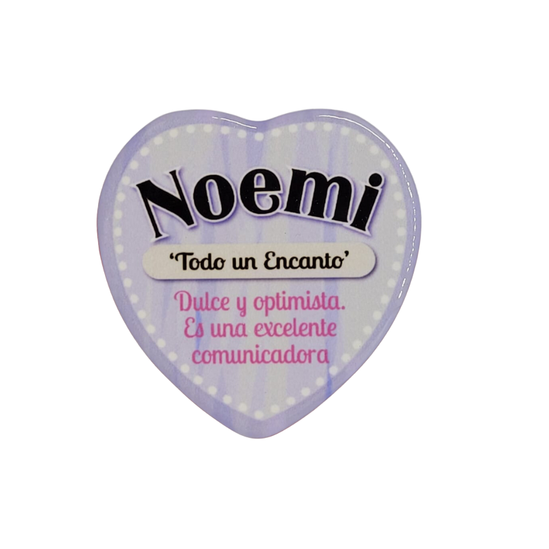 Imán Nombre Noemi Cerámica