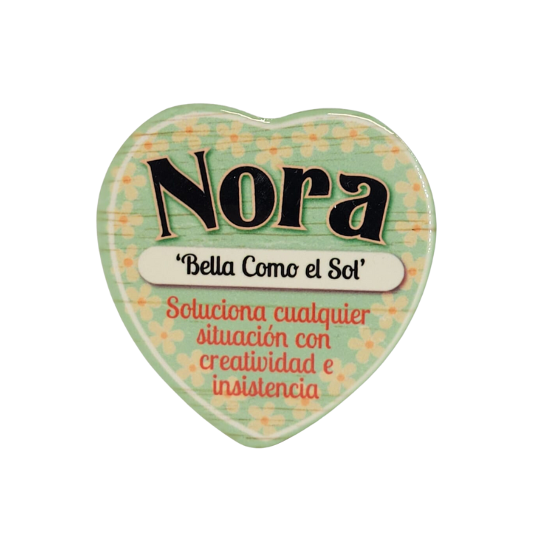 Imán Nombre Nora Cerámica