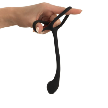 Anillo Doble Con Plug Silicona Black Velvet