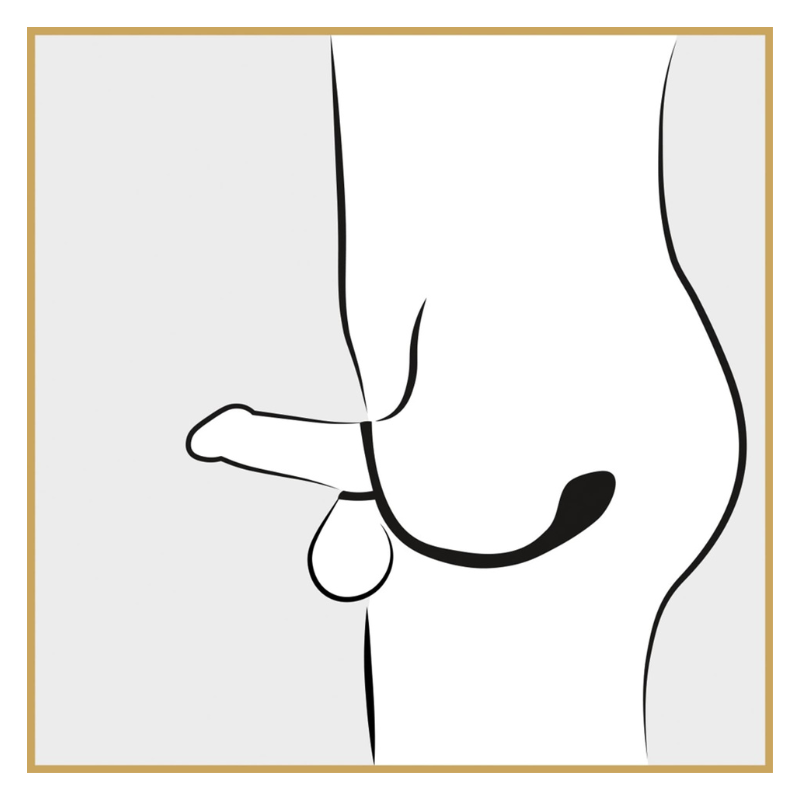 Anillo Doble Con Plug Silicona Black Velvet