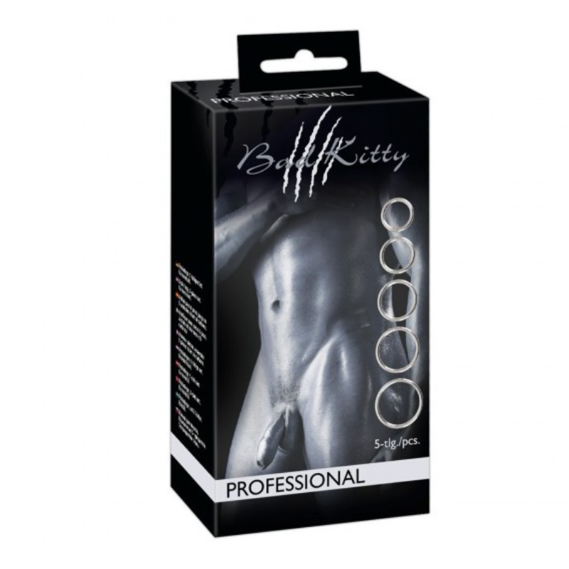 Kit 5 Anillos metal Profesional Bad Kitty