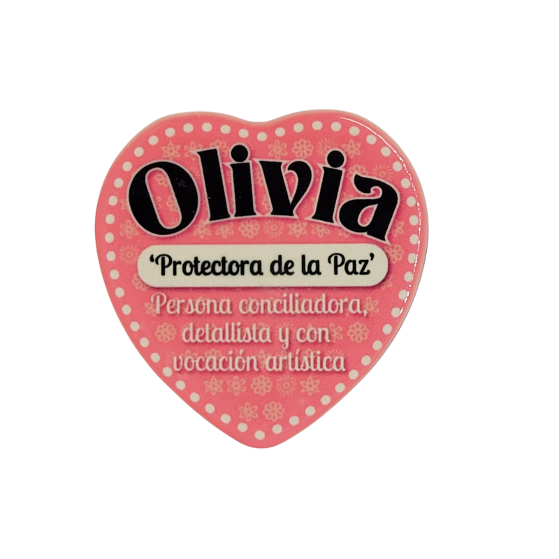 Imán Nombre Olivia Cerámica
