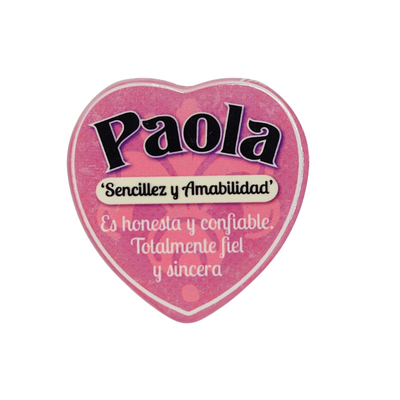 Imán Nombre Paola Cerámica