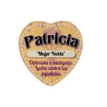 Imán Nombre Patricia Cerámica
