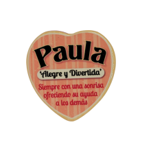 Imán Nombre Paula Cerámica