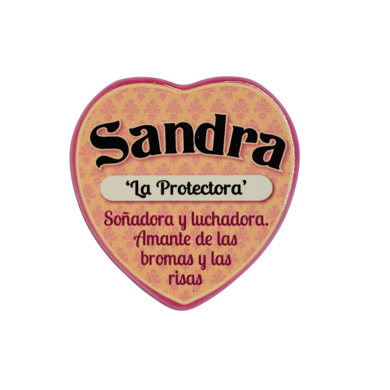 Imán Nombre Sandra Cerámica