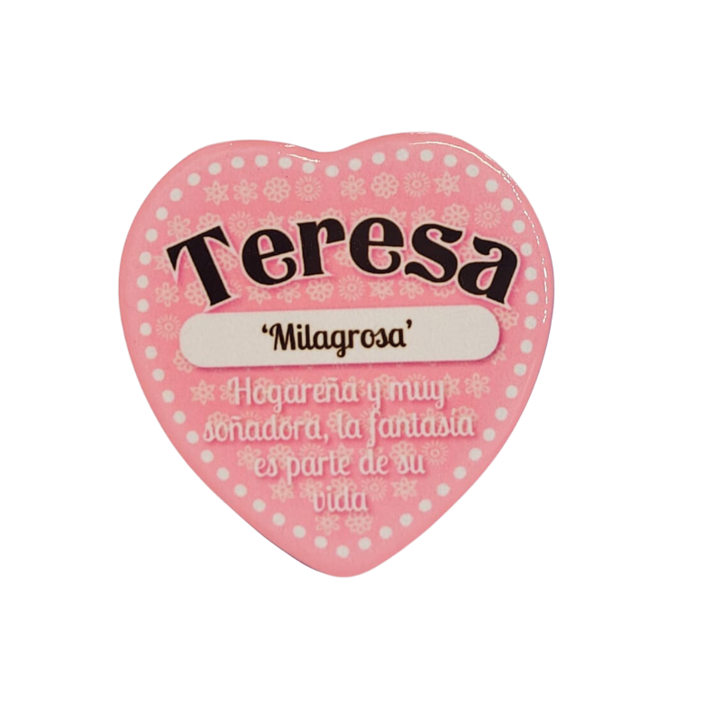 Imán Nombre Teresa Cerámica