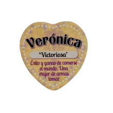 Imán Nombre Verónica Cerámica